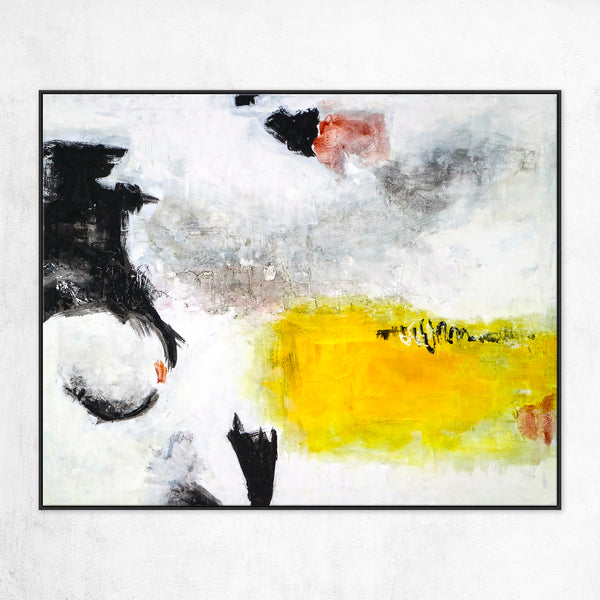 Oriental-Inspired Abstract Original Painting in Acrylic, Large Modern Canvas Wall Art with a Zen Aesthetic | Sign