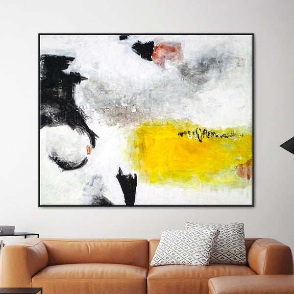 Oriental-Inspired Abstract Original Painting in Acrylic, Large Modern Canvas Wall Art with a Zen Aesthetic | Sign