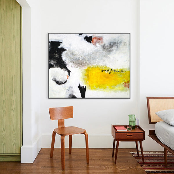Oriental-Inspired Abstract Original Painting in Acrylic, Large Modern Canvas Wall Art with a Zen Aesthetic | Sign