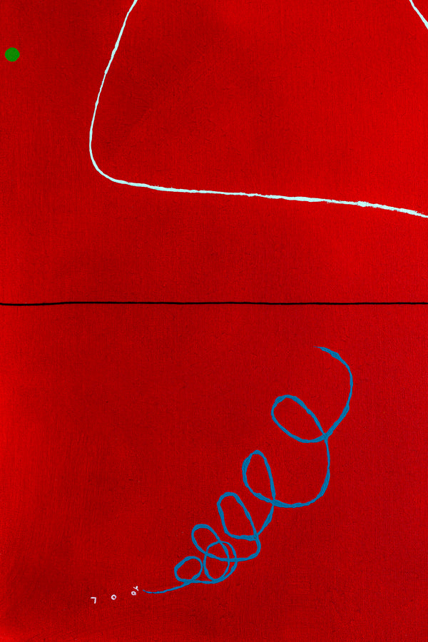 Intense Red Hued Oil and Acrylic Abstract Original Painting Reflecting Stillness, Modern Canvas Wall Art | Silentium (36"x36")