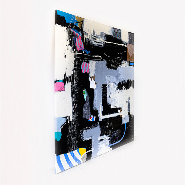 Extra Large Abstract Mixed Media Painting Original Embracing Unspoken Connections | Sinfonia (64"x80")