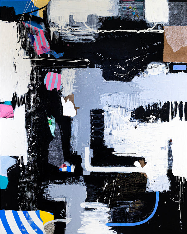 Extra Large Abstract Mixed Media Painting Original Embracing Unspoken Connections | Sinfonia (64"x80")