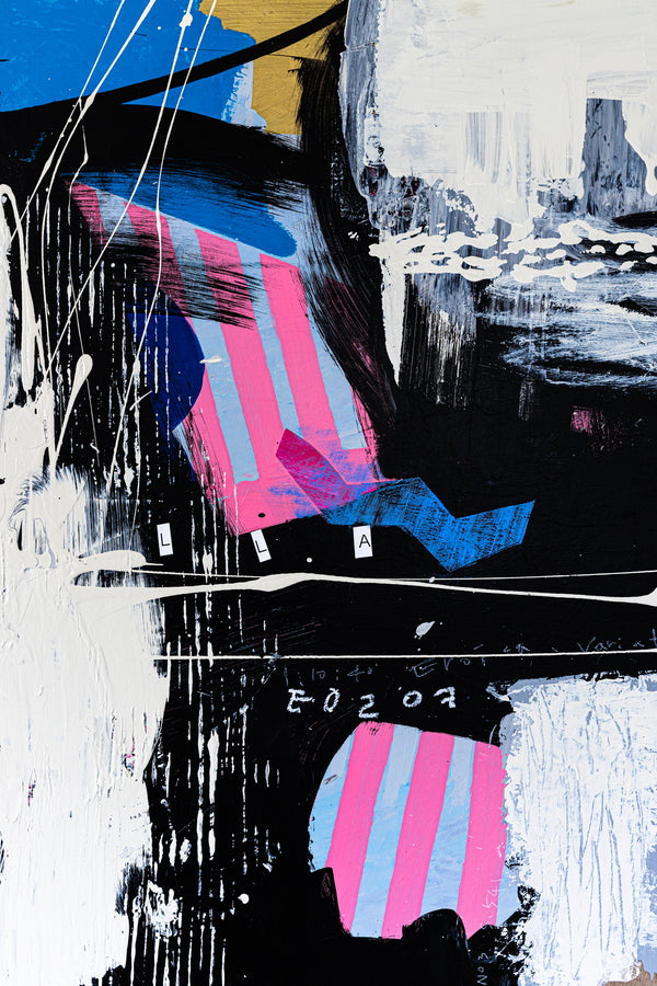 Extra Large Abstract Mixed Media Painting Original Embracing Unspoken Connections | Sinfonia (64"x80")