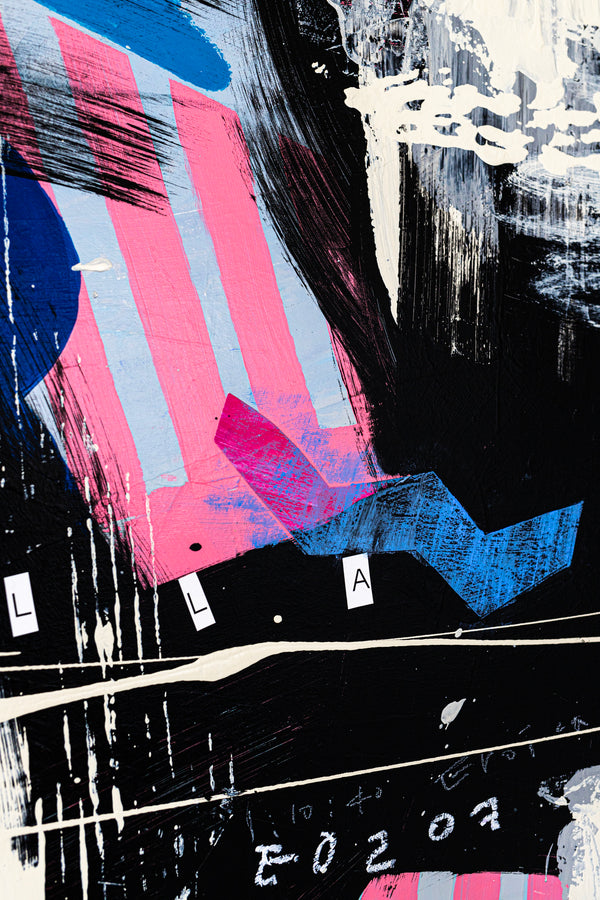 Extra Large Abstract Mixed Media Painting Original Embracing Unspoken Connections | Sinfonia (64"x80")
