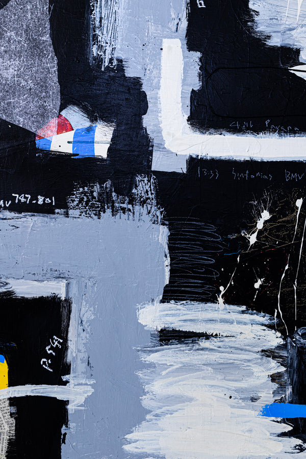 Extra Large Abstract Mixed Media Painting Original Embracing Unspoken Connections | Sinfonia (64"x80")