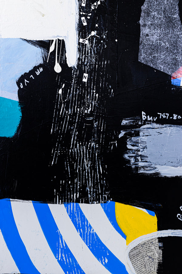 Extra Large Abstract Mixed Media Painting Original Embracing Unspoken Connections | Sinfonia (64"x80")