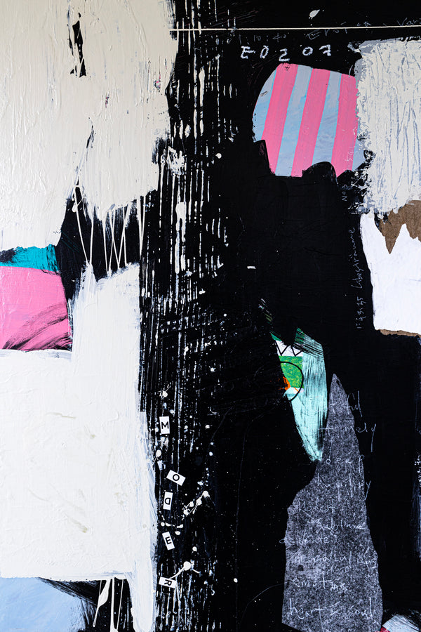 Extra Large Abstract Mixed Media Painting Original Embracing Unspoken Connections | Sinfonia (64"x80")