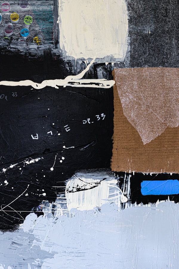 Extra Large Abstract Mixed Media Painting Original Embracing Unspoken Connections | Sinfonia (64"x80")