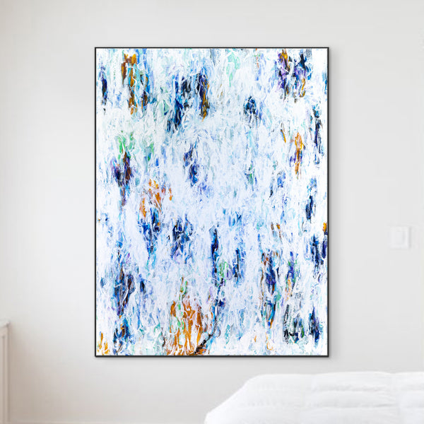 Nostalgic Expressions in Acrylic Modern Abstract Painting, Dreamy Memories in Expressionism | Solace (48"x72")
