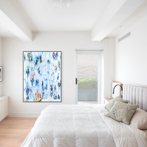 Nostalgic Expressions in Acrylic Modern Abstract Painting, Dreamy Memories in Expressionism | Solace (48"x72")