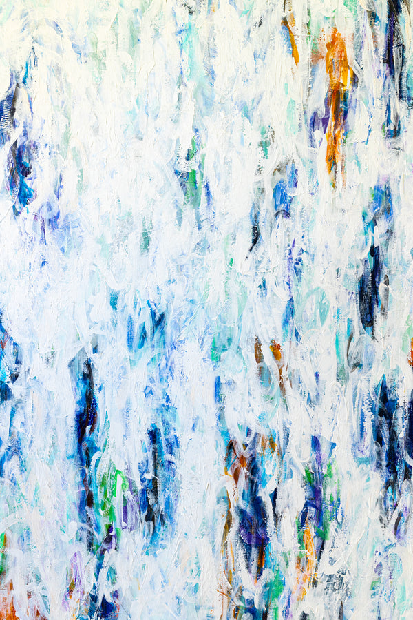 Nostalgic Expressions in Acrylic Modern Abstract Painting, Dreamy Memories in Expressionism | Solace (48"x72")
