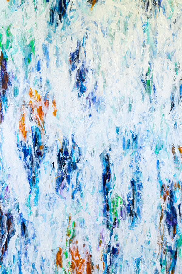 Nostalgic Expressions in Acrylic Modern Abstract Painting, Dreamy Memories in Expressionism | Solace (48"x72")