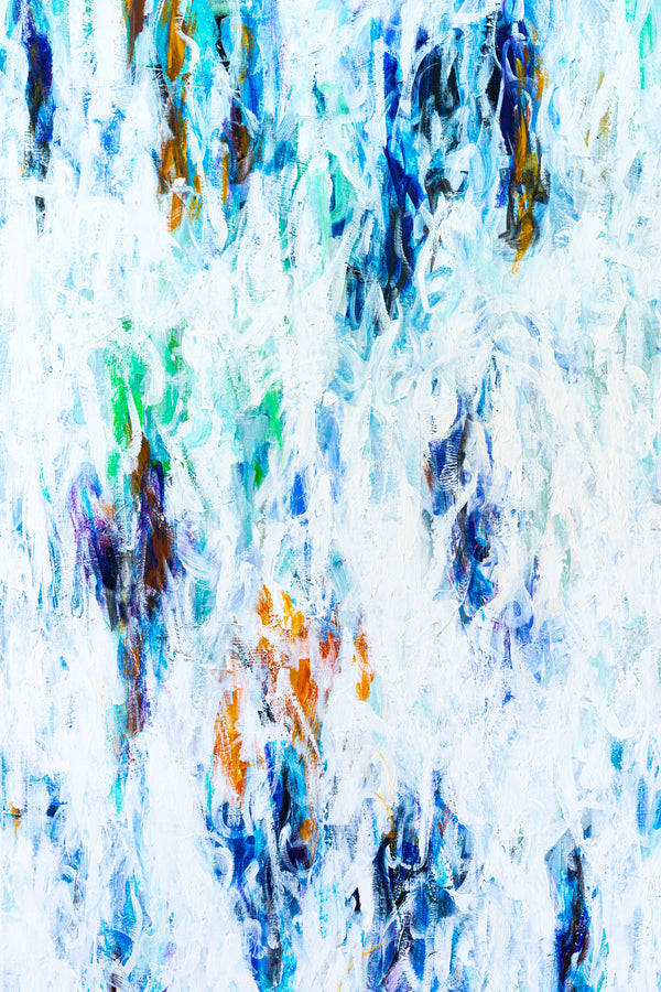 Nostalgic Expressions in Acrylic Modern Abstract Painting, Dreamy Memories in Expressionism | Solace (48"x72")