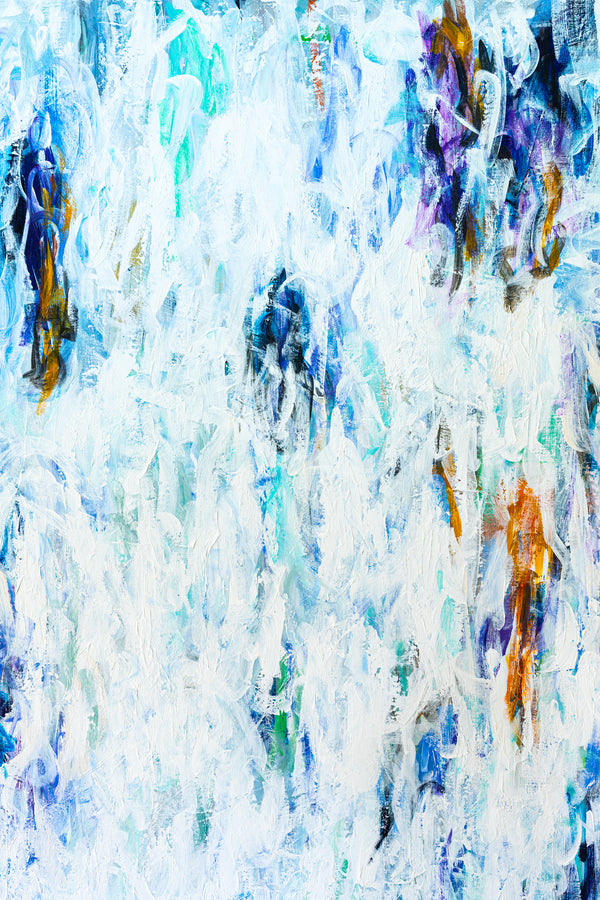 Nostalgic Expressions in Acrylic Modern Abstract Painting, Dreamy Memories in Expressionism | Solace (48"x72")
