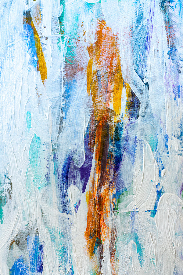 Nostalgic Expressions in Acrylic Modern Abstract Painting, Dreamy Memories in Expressionism | Solace (48"x72")