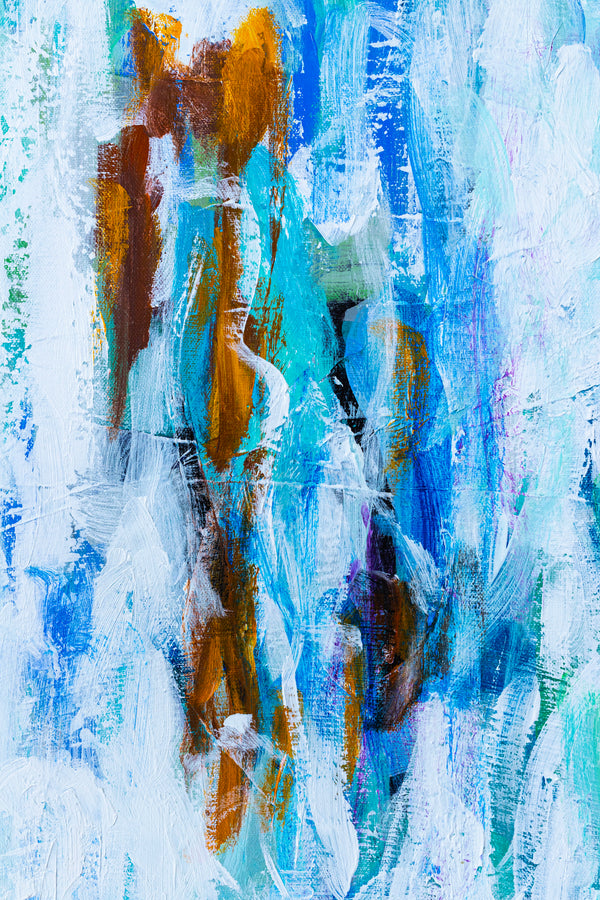 Nostalgic Expressions in Acrylic Modern Abstract Painting, Dreamy Memories in Expressionism | Solace (48"x72")