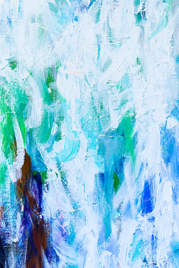 Nostalgic Expressions in Acrylic Modern Abstract Painting, Dreamy Memories in Expressionism | Solace (48"x72")