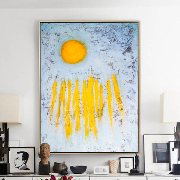 Original Expressionist Abstract Acrylic Painting, Large Modern Wall Art Symbolizing Hope, Ambition & Pride | Sole