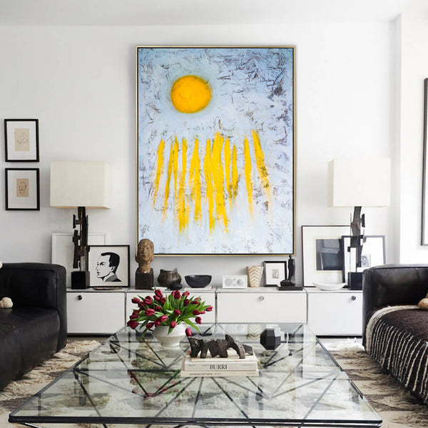 Original Expressionist Abstract Acrylic Painting, Large Modern Wall Art Symbolizing Hope, Ambition & Pride | Sole