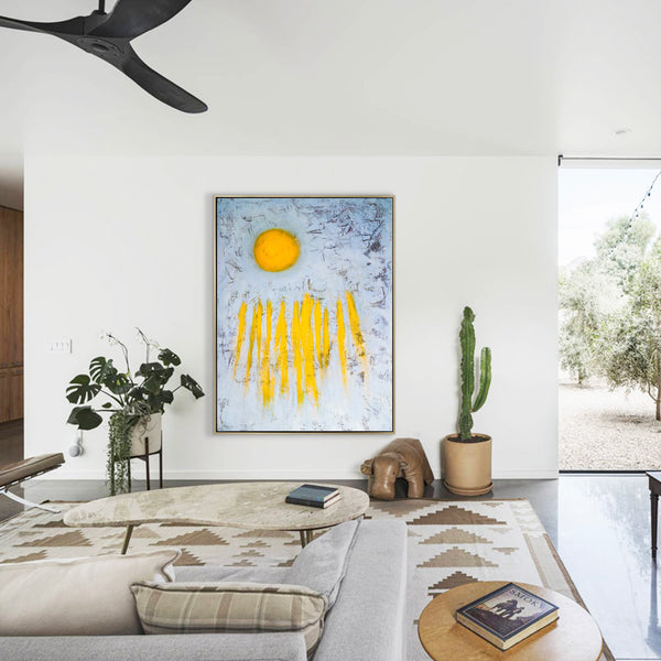 Original Expressionist Abstract Acrylic Painting, Large Modern Wall Art Symbolizing Hope, Ambition & Pride | Sole