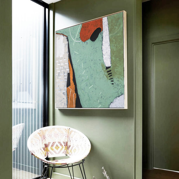 Bold Composition in Abstract Original Acrylic Painting, Exploration in Large Modern Canvas Wall Art | Somnus