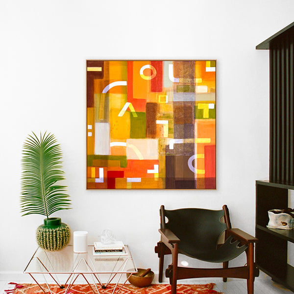 Abstract Painting Original, Expressionism in Modern Abstract Wall Art | Sonant II (40"x40")