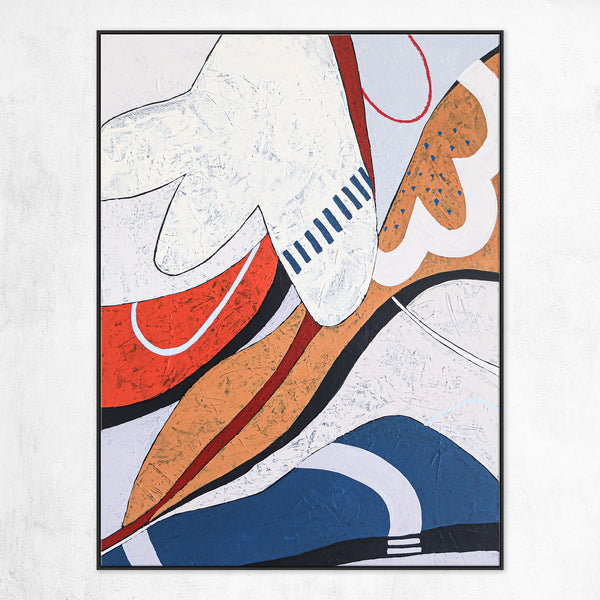 Capturing Melody in Original Abstract Acrylic Painting, Artistic Large Modern Colorful Canvas Wall Art | Song