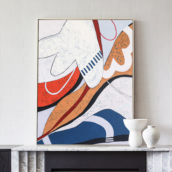 Capturing Melody in Original Abstract Acrylic Painting, Artistic Large Modern Colorful Canvas Wall Art | Song