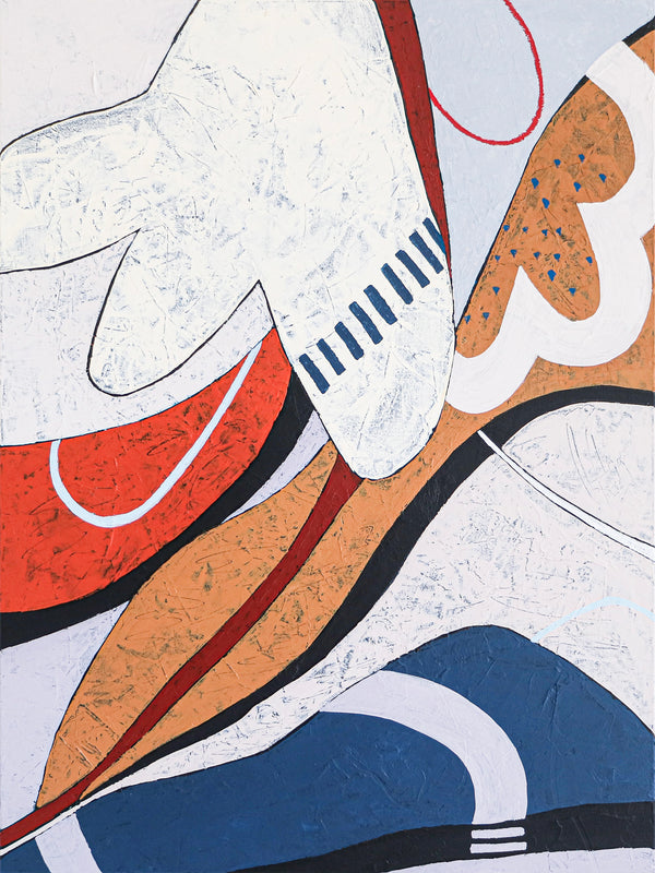 Capturing Melody in Original Abstract Acrylic Painting, Artistic Large Modern Colorful Canvas Wall Art | Song