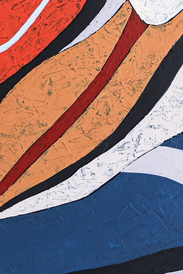 Capturing Melody in Original Abstract Acrylic Painting, Artistic Large Modern Colorful Canvas Wall Art | Song