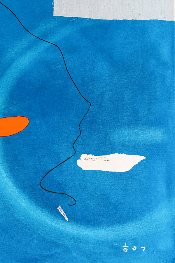 Sky-Blue Abstract Original Oil & Acrylic Painting, Modern Canvas Wall Art Offering a Bright and Cheerful Atmosphere | Speculation (48"x48")
