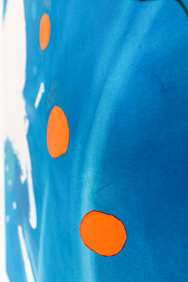 Sky-Blue Abstract Original Oil & Acrylic Painting, Modern Canvas Wall Art Offering a Bright and Cheerful Atmosphere | Speculation (48"x48")