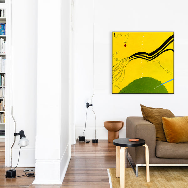 Radiant Modern Original Abstract Painting, Canvas Wall Art Evoking the Brightness & Serenity of a Spring Day | Spring (48"x48")