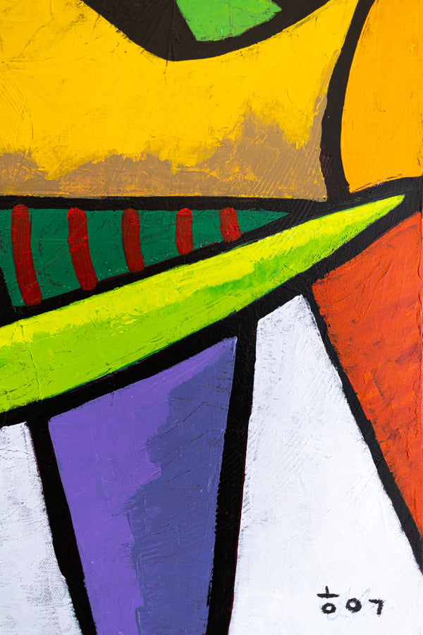Colorful Original Abstract Painting, Modern Canvas Wall Art with Bright Colors | Still - Dul