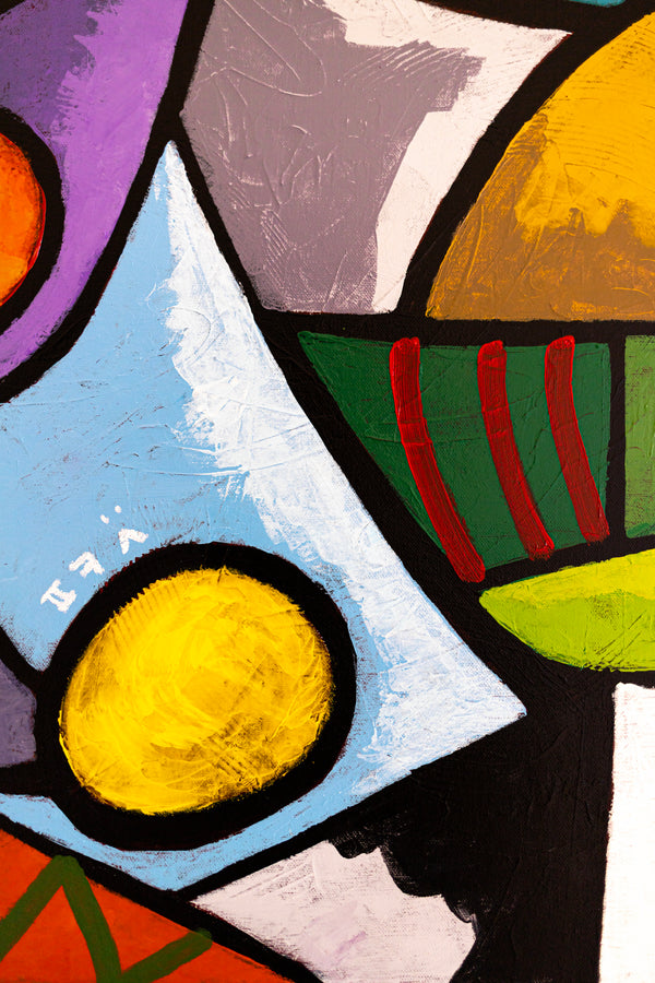 Colorful Original Abstract Painting, Modern Canvas Wall Art with Bright Colors | Still - Dul