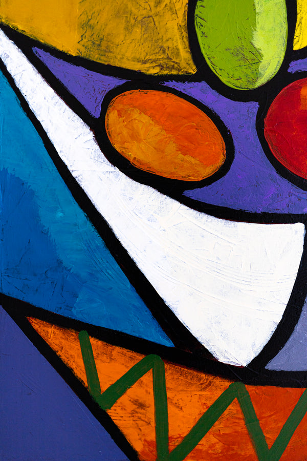 Colorful Original Abstract Painting, Modern Canvas Wall Art with Bright Colors | Still - Dul
