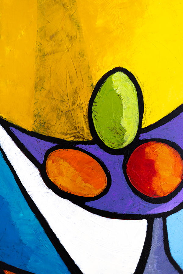 Colorful Original Abstract Painting, Modern Canvas Wall Art with Bright Colors | Still - Dul