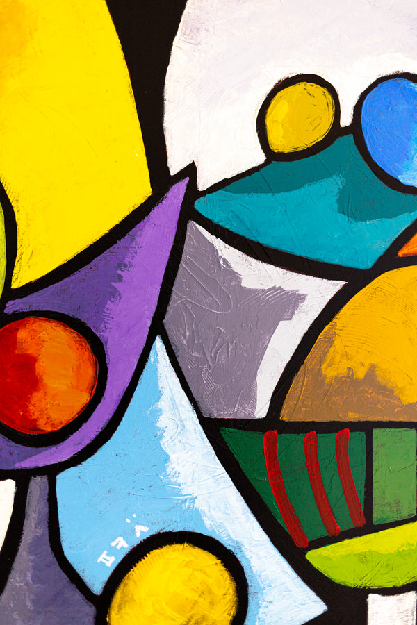 Colorful Original Abstract Painting, Modern Canvas Wall Art with Bright Colors | Still - Dul