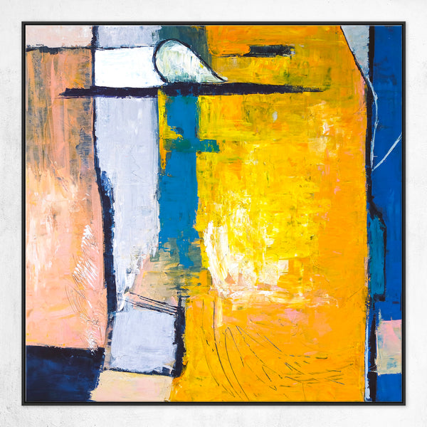 Vibrant Blend in Modern Original Abstract Acrylic Painting, Large Expressionist Canvas Acrylic Wall Art | Suburban