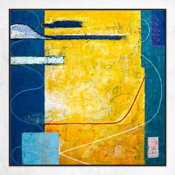 Vibrant Original Abstract Acrylic Painting for Contemporary Spaces, Large Colorful Modern Canvas Art | Summer time