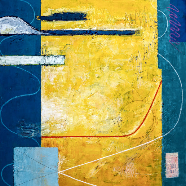 Vibrant Original Abstract Acrylic Painting for Contemporary Spaces, Large Colorful Modern Canvas Art | Summer time