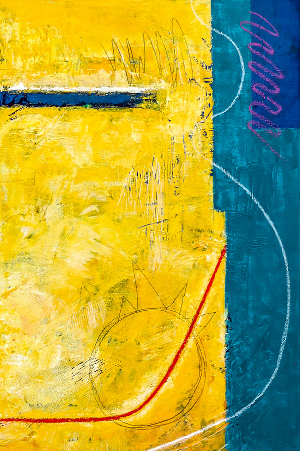 Vibrant Original Abstract Acrylic Painting for Contemporary Spaces, Large Colorful Modern Canvas Art | Summer time