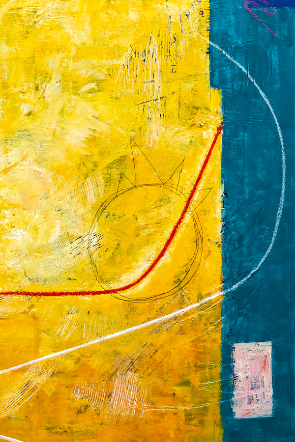 Vibrant Original Abstract Acrylic Painting for Contemporary Spaces, Large Colorful Modern Canvas Art | Summer time