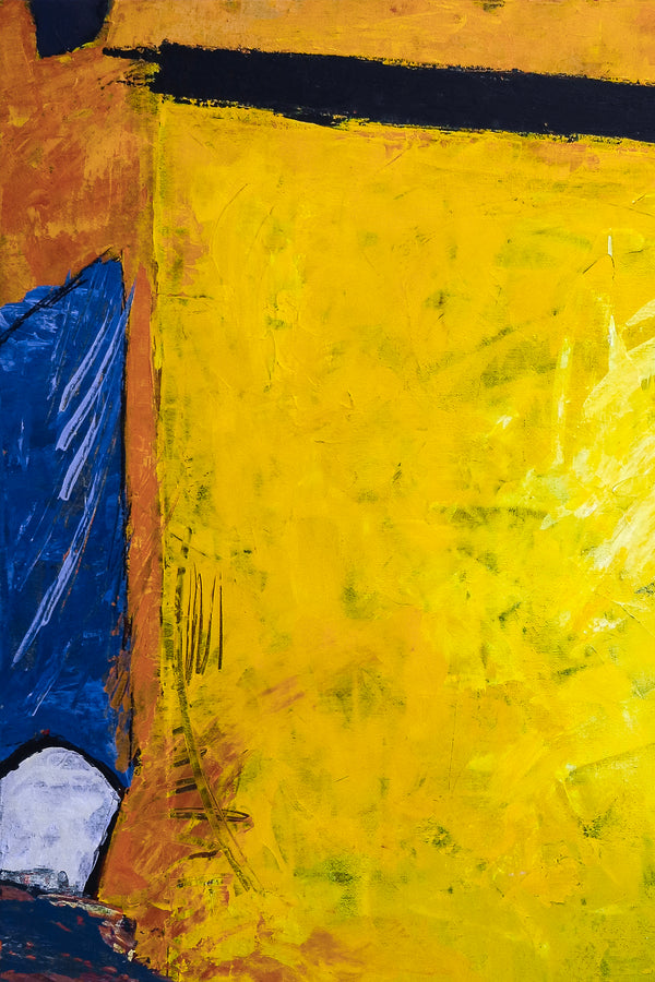 Vibrant California-Inspired Large Abstract Acrylic Original Painting, Playful Yellow Canvas Wall Art | Sunshine