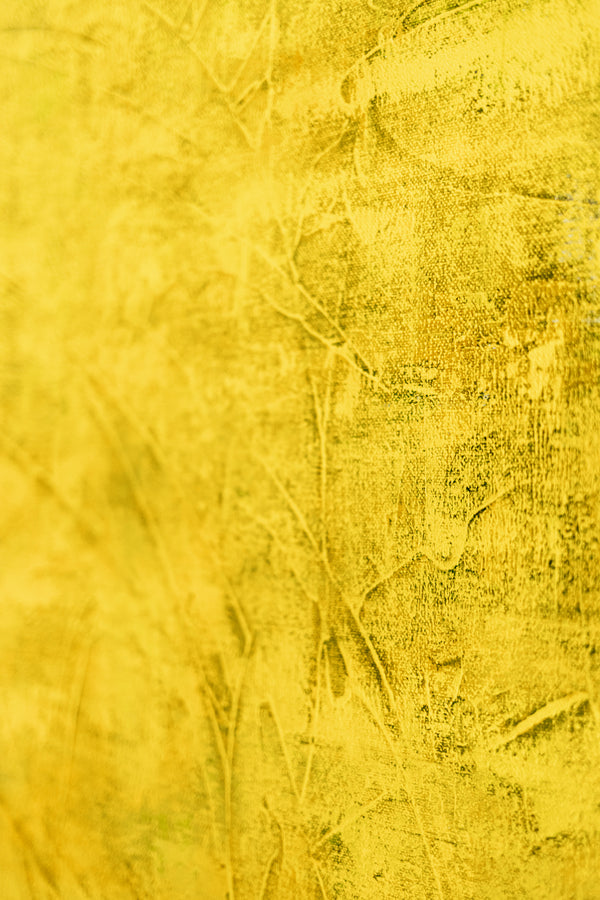 Landscape Original Abstract Yellow Painting in Acrylic, Modern Contemporary Large Canvas Wall Art | Sweet lonely