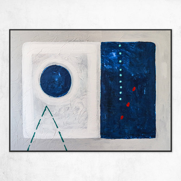 Minimalist Abstract Modern Painting, Poetic Original Large Canvas Wall Art Exploring Language's Rhythm | Syllable