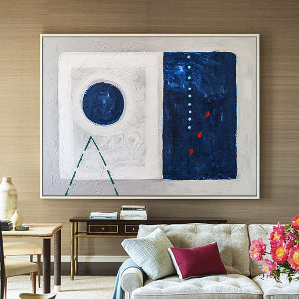 Minimalist Abstract Modern Painting, Poetic Original Large Canvas Wall Art Exploring Language's Rhythm | Syllable