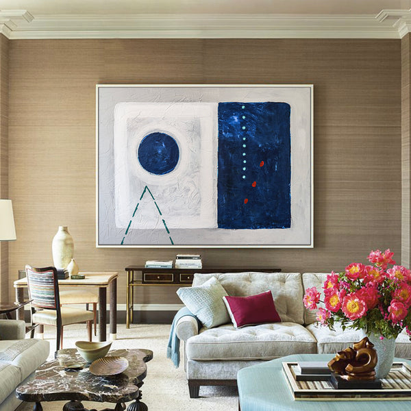 Minimalist Abstract Modern Painting, Poetic Original Large Canvas Wall Art Exploring Language's Rhythm | Syllable