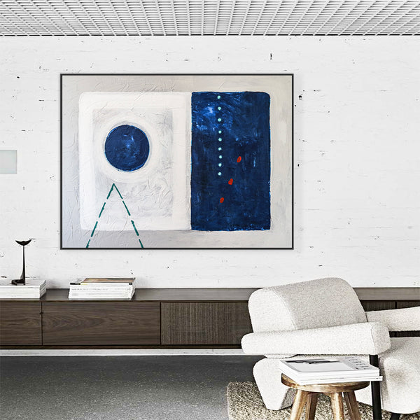 Minimalist Abstract Modern Painting, Poetic Original Large Canvas Wall Art Exploring Language's Rhythm | Syllable