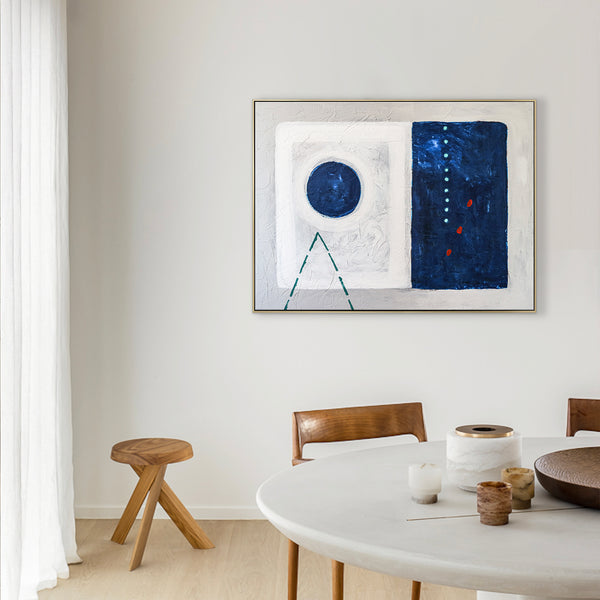 Minimalist Abstract Modern Painting, Poetic Original Large Canvas Wall Art Exploring Language's Rhythm | Syllable